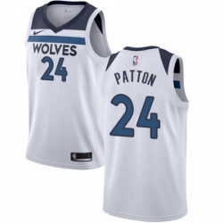 Mens Nike Minnesota Timberwolves 24 Justin Patton Authentic White NBA Jersey Association Edition 