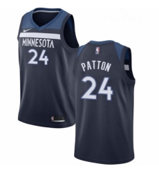 Mens Nike Minnesota Timberwolves 24 Justin Patton Swingman Navy Blue Road NBA Jersey Icon Edition 