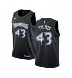 Mens Nike Minnesota Timberwolves 43 Anthony Tolliver Swingman Black Hardwood Classics Jersey 