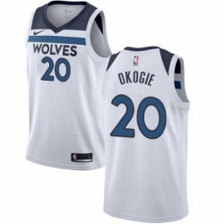 Womens Nike Minnesota Timberwolves 20 Josh Okogie Swingman White NBA Jersey Association Edition 