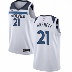 Womens Nike Minnesota Timberwolves 21 Kevin Garnett Swingman White NBA Jersey Association Edition