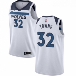 Womens Nike Minnesota Timberwolves 32 Karl Anthony Towns Swingman White NBA Jersey Association Edition