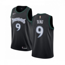 Womens Nike Minnesota Timberwolves 9 Luol Deng Swingman Black Hardwood Classics Jersey 