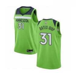 Youth Minnesota Timberwolves 31 Keita Bates Diop Swingman Green Basketball Jersey Statement Edition 