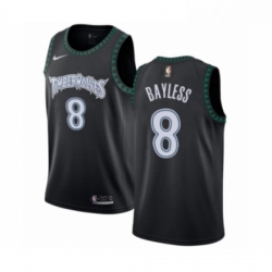 Youth Nike Minnesota Timberwolves 8 Jerryd Bayless Swingman Black Hardwood Classics Jersey 