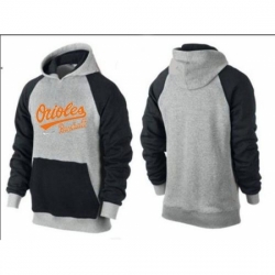 MLB Men Nike Baltimore Orioles Pullover Hoodie GreyBlack