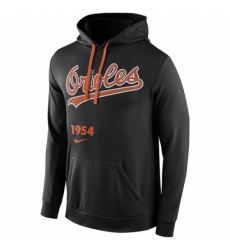 Men MLB Baltimore Orioles Nike Cooperstown Performance Pullover Hoodie Black