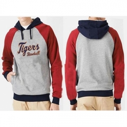 MLB Men Nike Detroit Tigers Pullover Hoodie GreyRed