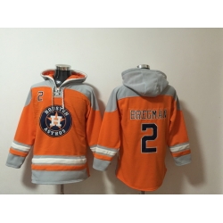 Men Houston Astros 2 Alex Bregman Stitched Hoodie