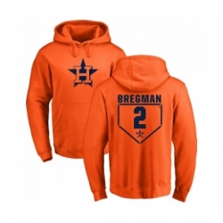 Men MLB Nike Houston Astros 2 Alex Bregman Orange RBI Pullover Hoodie