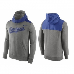 MLB Men Los Angeles Dodgers Nike Gray Hybrid Hoodie