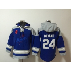 Men Los Angeles Dodgers 24 Kobe Bryant Stitched Hoodie