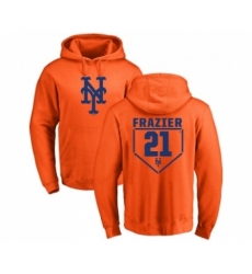 Men MLB Nike New York Mets 21 Todd Frazier Orange RBI Pullover Hoodie