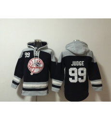 Men New York Yankees 99 Aaron Judge Stitched Hoodie