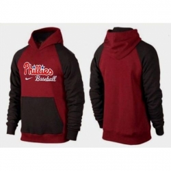 MLB Men Nike Philadelphia Phillies Pullover Hoodie RedBrown