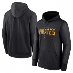 Men Pittsburgh Pirates Black Pregame Performance Pullover Hoodie