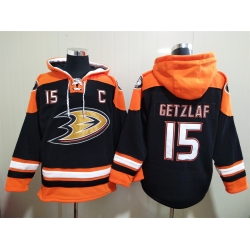 Men Anaheim Ducks Ryan Getzlaf 15 Blue Stitched NHL Hoodie