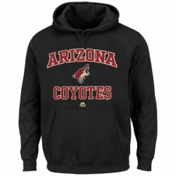 NHL Mens Arizona Coyotes Majestic Heart Soul Hoodie Black