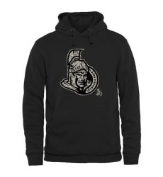 Men Ottawa Senators Black Rink Warrior Pullover Hoodie