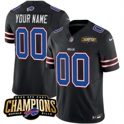 Men Buffalo Bills Active Player Custom Black 2023 F U S E  AFC East Champions Ptach Stitched Football Jersey