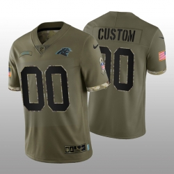 Men Women Youth Carolina Panthers ACTIVE PLAYER Custom Olive 2022 Salute To Service Limited Stitched Jersey