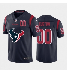 Men Women Youth Toddler Houston Texans Custom Navy Blue Men Nike Big Team Logo Player Vapor Limited NFL Jersey