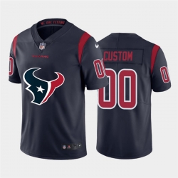 Men Women Youth Toddler Houston Texans Custom Navy Blue Men Nike Big Team Logo Vapor Limited NFL Jersey