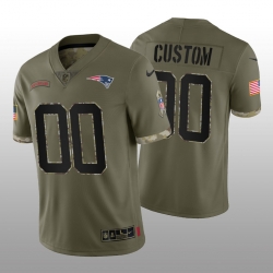 Men Women Youth New England Patriots ACTIVE PLAYER Custom Olive 2022 Salute To Service Limited Stitched Jersey