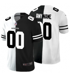 Men Women Youth Toddler New Orleans Saints Custom Men Black V White Peace Split Nike Vapor Untouchable Limited NFL Jersey