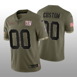 Men Women Youth New York Giants ACTIVE PLAYER Custom Olive 2022 Salute To Service Limited Stitched Jersey