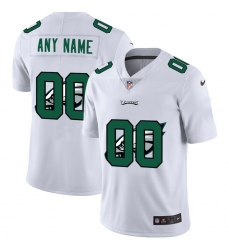 Men Women Youth Toddler Philadelphia Eagles Custom White Men Nike Team Logo Dual Overlap Limited NFL Jersey