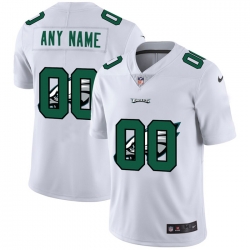 Men Women Youth Toddler Philadelphia Eagles Custom White Men Nike Team Logo Dual Overlap Limited NFL Jersey