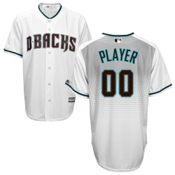 Men Women Youth All Size Arizona Diamondbacks Majestic White Teal Cool Base Custom Jersey