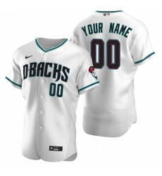 Men Women Youth Toddler All Size Arizona Diamondbacks Custom Nike White Teal Stitched MLB Flex Base Jersey