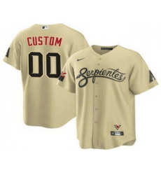 Men Women Youth Toddler  Arizona Diamondbacks ACTIVE PLAYER Custom 2021 Gold City Connect Cool Base Stitched MLB Jersey