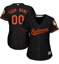 Men Women Youth All Size Baltimore Orioles Majestic Black Home Cool Base Custom Jersey