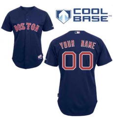 Men Women Youth All Size Boston Red Sox Majestic Cool Base Custom Jersey Blue 3