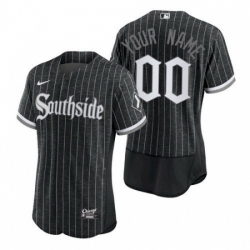 Men Women Youth Toddler Chicago Ｗhite Sox Black City Edition Custom Nike MLB Flex Base Jersey