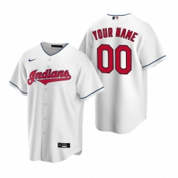 Men Women Youth Toddler All Size Cleveland Indians Custom Nike White Stitched MLB Cool Base Home Jersey