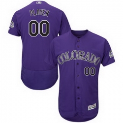 Men Women Youth All Size Colorado Rockies Custom Flex Base Jersey Purple