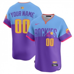 Men Women Youth Colorado Rockies ACTIVE PLAYER Custom Purple Light Blue 2025 City Connect Limited Stitched Baseball Jersey