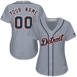 Men Women Youth All Size Detroit Tigers Majestic Grey Cool Base Custom Jersey