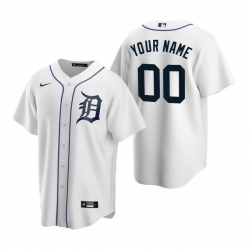 Men Women Youth Toddler All Size Detroit Tigers Custom Nike White Stitched MLB Cool Base Home Jersey