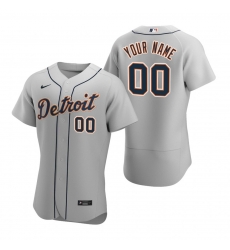 Men Women Youth Toddler Detroit Tigers Gray Custom Nike MLB Flex Base Jersey