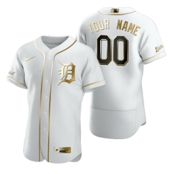 Men Women Youth Toddler Detroit Tigers White Gold Nike MLB Flex Base Jersey