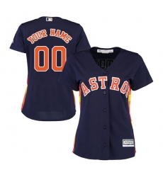 Men Women Youth All Size Houston Astros Custom Cool Base Jersey Navy Blue