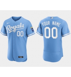 Men's Kansas City Royals ACTIVE PLAYER Custom Blue Flex Base Stitched Jersey