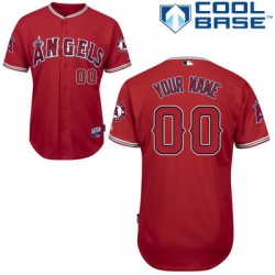 Men Women Youth All Size Los Angeles Angels Customized Cool Base Jersey Red 3