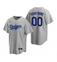 Men Women Youth Toddler All Size Los Angeles Dodgers Custom Nike Gray Stitched MLB Cool Base Jersey