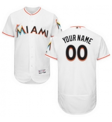 Men Women Youth All Size Miami Marlins Custom Flex Base Jersey White